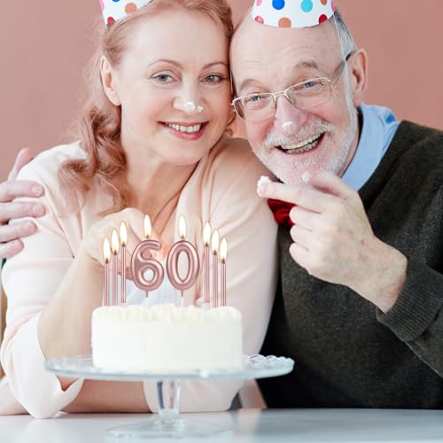 Top Precios Vela brillante   oro rosa claro con el número 28   cumpleaños  vela para tarta   cumpleaños número 28  decoración   aniversario   boda