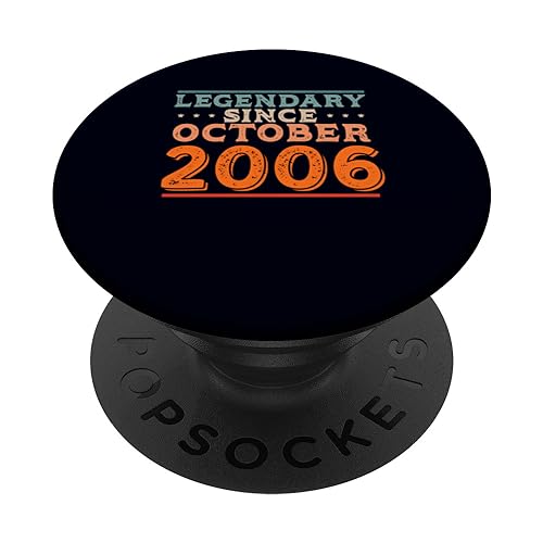 Consigue ahora Legendario desde octubre Cumpleaños 2006 Retro Vintage Fiesta Cumpleaños PopSockets PopGrip Intercambiable Ofertas 2025 | regaloscumple.com