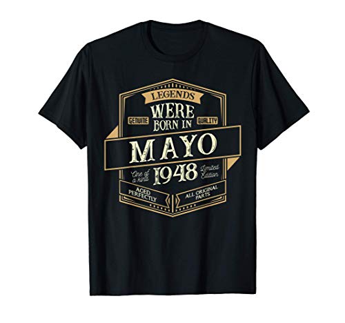 Consigue ahora Cumpleaños vintage Ideas para regalar para 73 años hombre mujer Mayo 1948 Camiseta Top Precio 2025 | regaloscumple.com