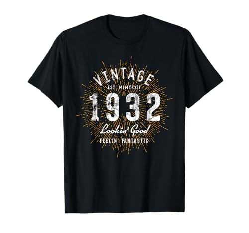Consigue ahora Retro Regalos Cumpleaños 1932 Vintage Camiseta Rebajas 2024 | regaloscumple.com