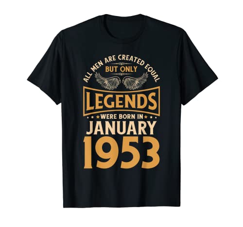 Consigue ahora Las leyendas Regalos cumpleaños nacieron en enero 1953. Camiseta Ofertas 2025 | regaloscumple.com