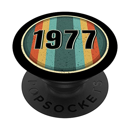 Consigue ahora Retro 1977 cumpleaños Pop Socket divertido 1977 Navidad cumpleaños 1977 PopSockets PopGrip Intercambiable Top Precio 2025 | regaloscumple.com