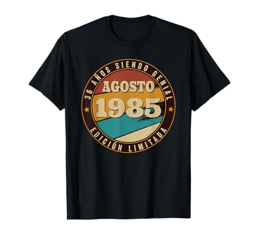Comprar Agosto 1985 36 Años Siendo BlackFriday Genial Cumpleaños Retro Vintage Camiseta Ofertas 2025 | regaloscumple.com