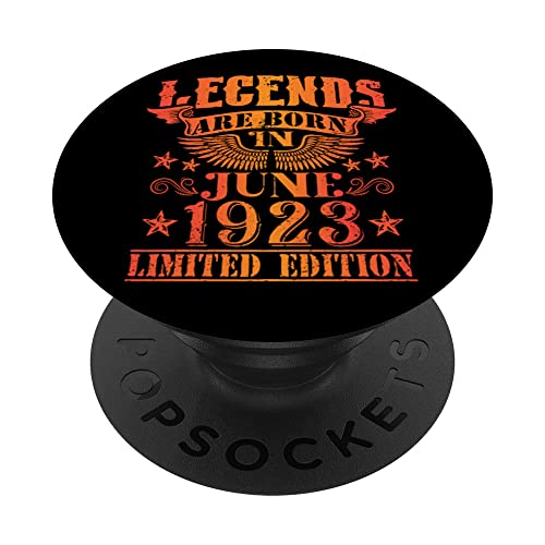 Consigue ahora Cumpleaños Junio 1923 Edición Limitada Regalo Legend June Cumpleaños PopSockets PopGrip Intercambiable Rebajas 2025 | regaloscumple.com