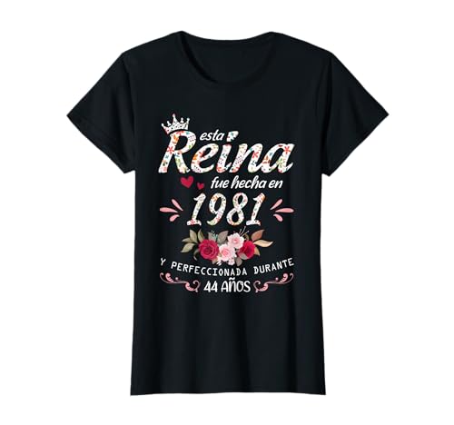 Consigue Catálogo ahora 44 Años Cumpleaños Mujer Hecha En 1981 44 Cumpleaños Regalo Camiseta Ofertas 2024 | regaloscumple.com