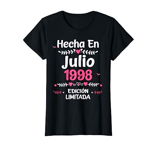Consigue ahora 25 Regalos Años Regalo Cumpleaños 1998 Mujer 25 Años Julio Camiseta Rebajas 2024 | regaloscumple.com
