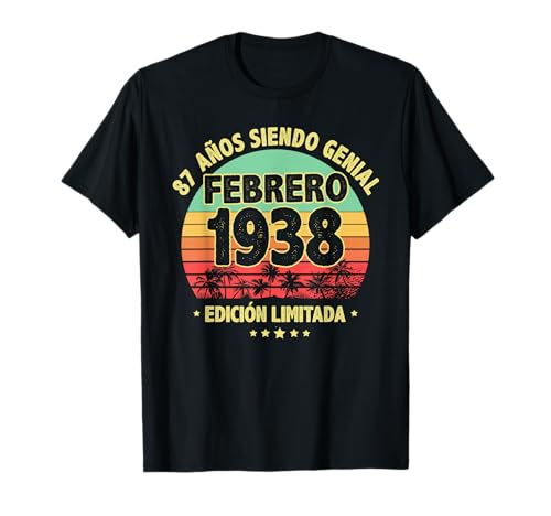 Comprar Febrero 1938 87 Años Hombre Cumpleaños Regalo Febrero 1938 Ideas para regalar Camiseta Top Precio 2025 | regaloscumple.com