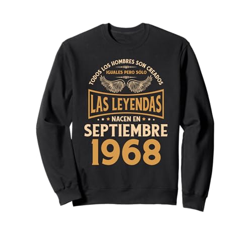 Comprar Cumpleaños Hombre Regalos Las Leyendas Septiembre 1968 Catálogo Sudadera Rebajas 2025 | regaloscumple.com