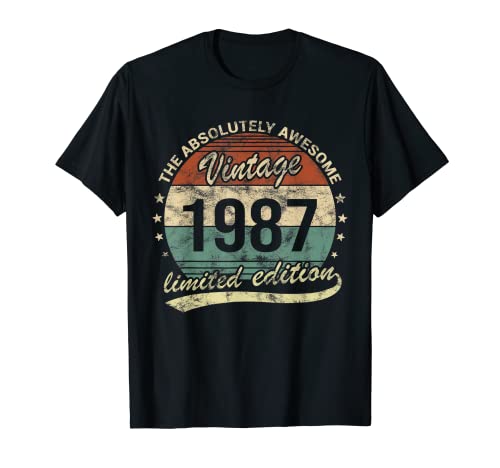 Oferta Cumpleaños Vintage Hombre Mujer Camiseta