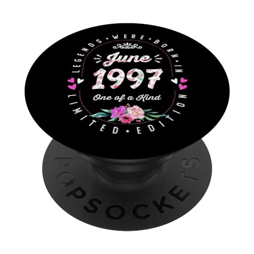 Comprar Cumpleaños Floral - Las Leyendas nacen en Junio 1997 PopSockets PopGrip Promoción Intercambiable Rebajas 2023 | regaloscumple.com