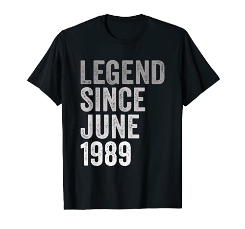 Comprar Leyenda Desde Junio 1989 Cumpleaños Año Cumpleaños Camiseta Ofertas 2024 | regaloscumple.com