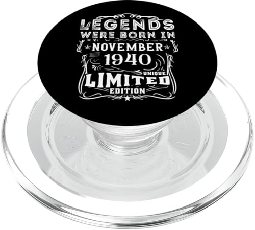 Consigue ahora Cumpleaños Noviembre 1940 Edición Limitada Regalo Vintage PopSockets PopGrip para BlackFriday MagSafe Ofertas 2024 | regaloscumple.com