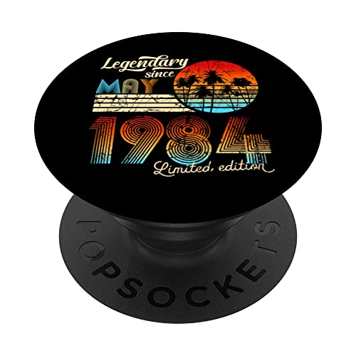 Consigue ahora 40. Cumpleaños 40 Legendario Cumpleaños Desde Mayo De 1983 Regalo PopSockets PopGrip Intercambiable Rebajas 2025 | regaloscumple.com