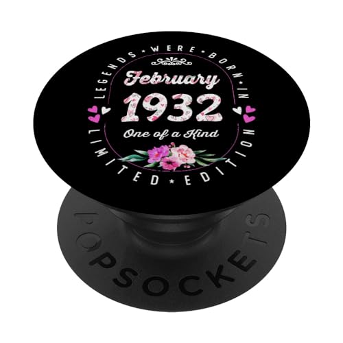 Comprar Cumpleaños Floral - Las Leyendas nacen en Febrero 1932 PopSockets PopGrip Catálogo Intercambiable Top Precio 2024 | regaloscumple.com