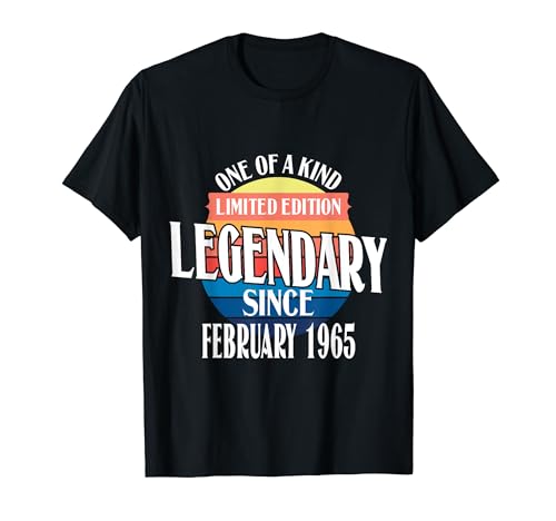 Comprar Edición Limitada Legendario Promoción Desde Febrero De 1965 Cumpleaños Camiseta Ofertas 2025 | regaloscumple.com