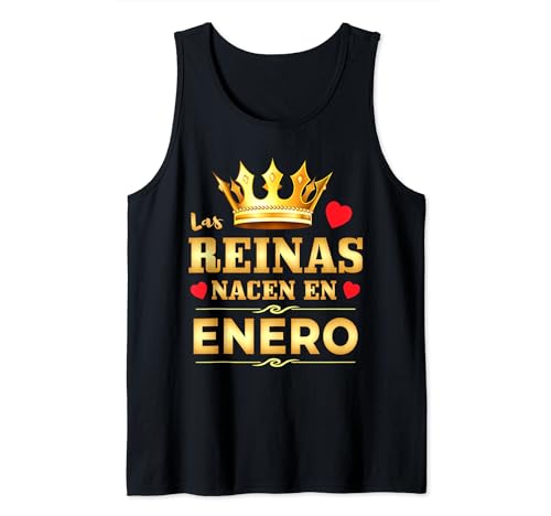 Consigue ahora Las Reinas Nacen En Catálogo Enero Feliz Cumpleaños Enero Aniversario Camiseta sin Mangas Top Precio 2024 | regaloscumple.com