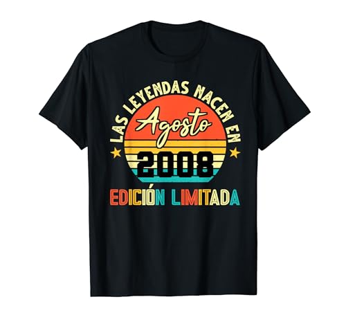 Consigue ahora Las Leyendas NACEN Cumpleaños en Agosto 2008 13 cumpleaños retro Camiseta Ofertas 2023 | regaloscumple.com