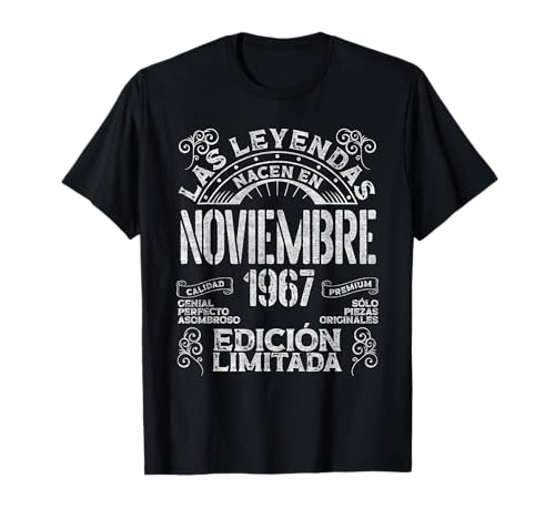 Consigue ahora Las Leyendas Nacen En Cumpleaños Noviembre 1967 56 Años Cumpleaños Camiseta Rebajas 2024 | regaloscumple.com