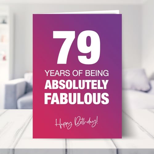 Mejores precios Número 79 mujer, absolutamente fabulosa y celebrando 79 años con tarjeta
