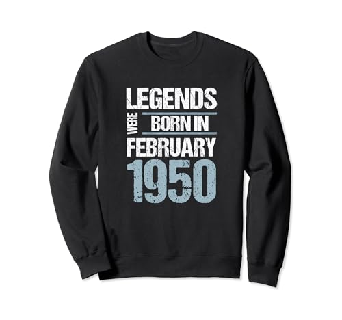 Consigue Navidad ahora Las leyendas nacieron en febrero 1950 cumpleaños Sudadera Ofertas 2024 | regaloscumple.com