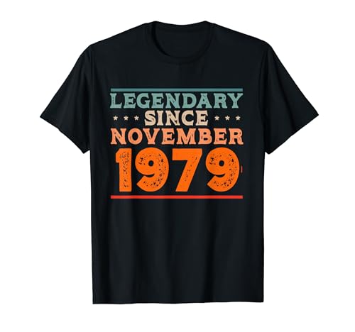 Comprar Legendario desde noviembre 1979 Retro Vintage Fiesta BlackFriday cumpleaños Camiseta Rebajas 2025 | regaloscumple.com