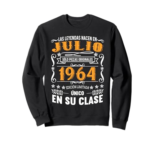 Comprar 58 Años Cumpleaños Hombre BlackFriday Las Leyendas Nacen en Julio 1964 Sudadera Ofertas 2024 | regaloscumple.com