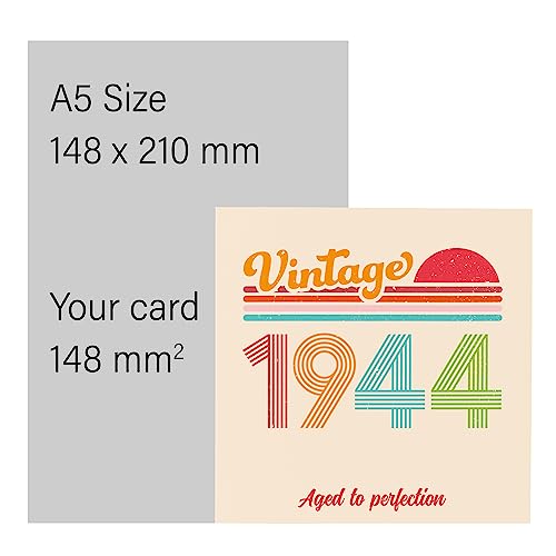 Ofertas en regaloscumple.com Vintage 1944 Aged to Perfection, divertida tarjeta felicitación hombres y mujeres,