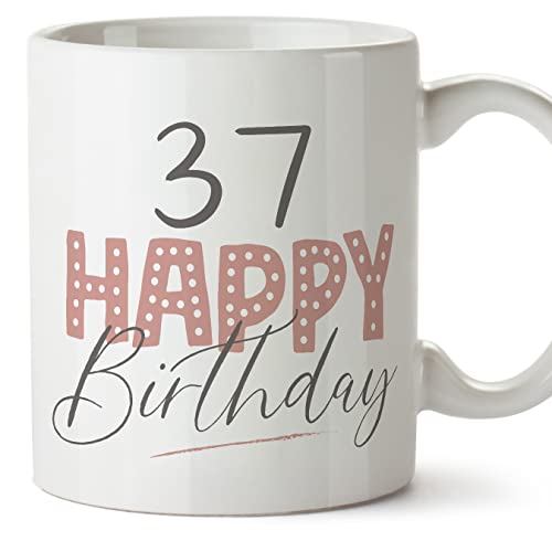 Comprar MUGFFINS Tazas 37 Navidad Cumpleaños - En Inglés - Happy Birthday! Pink - 11 oz / 330 ml - Regalo original y divertido Rebajas 2025 | regaloscumple.com