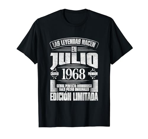 Comprar Las Leyendas nacen en Julio 1968 - 56 Ideas para regalar Años Cumpleaños Camiseta Top Precio 2024 | regaloscumple.com