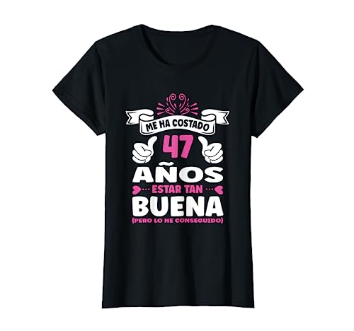 Consigue ahora 47 Cumpleaños Regalo Años Mujer Divertido Decoración Vintage Catálogo Camiseta Top Precio 2025 | regaloscumple.com