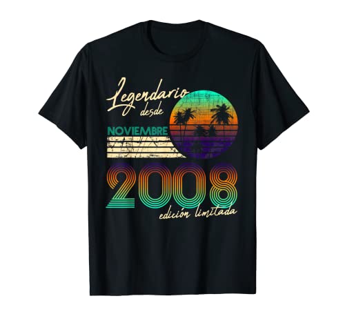 Consigue ahora Regalos legendarios cumpleaños para hombre desde noviembre 2008 Camiseta Cumpleaños Ofertas 2024 | regaloscumple.com