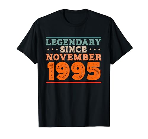 Comprar Legendario desde noviembre 1995 retro vintage fiesta Regalos cumpleaños Camiseta Top Precio 2025 | regaloscumple.com