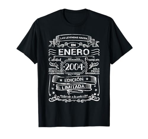 Consigue ahora Ideas para regalar 20 Cumpleaños Leyendas Nacen Enero 2004 Hombre y Mujer Camiseta Ofertas 2024 | regaloscumple.com