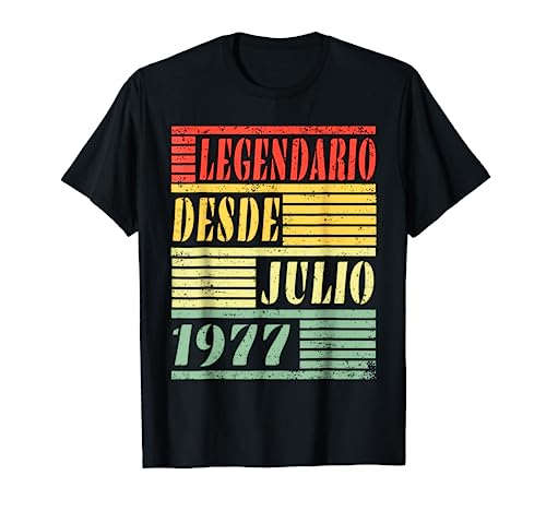 Consigue ahora 46 Años Cumpleaños 1977 Hombre 46 Años Julio Legendario Camiseta Catálogo Ofertas 2024 | regaloscumple.com