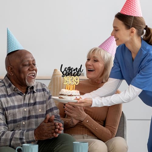 Comprar ahora Gyufise 1 pieza   decoración para tartas   leyenda desde 1938 con purpurina para 85 cumpleaños  decoración   tartas para 85 cumpleaños  boda  aniversario  fiesta  suministros   decoración