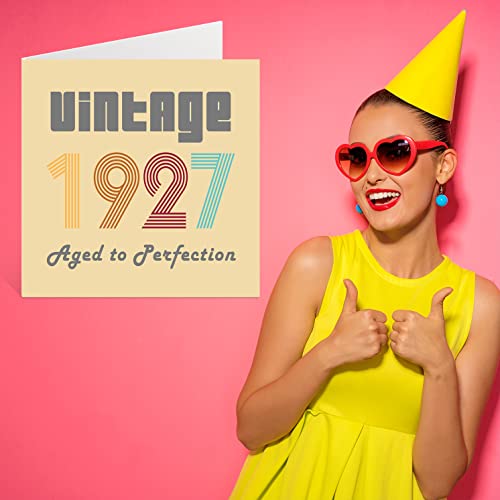Mejores precios Y mujeres, vintage 1927 envejecidas a la perfección, tarjeta cumpleaños divertida