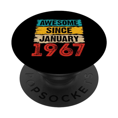 Consigue ahora 57 años impresionante desde enero Navidad 1967 Regalos cumpleaños número 57 PopSockets PopGrip Intercambiable Top Precio 2024 | regaloscumple.com