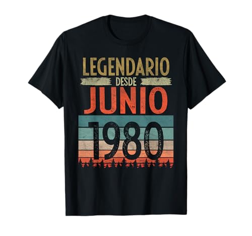 Comprar Junio Cumpleaños 1980 Vintage - 45 Años Regalo Cumpleaños Hombre Camiseta Rebajas 2025 | regaloscumple.com