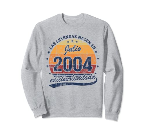 Consigue ahora Leyendas Nacen Regalos Julio 2004 Cumpleaños Vintage Sudadera Ofertas 2023 | regaloscumple.com