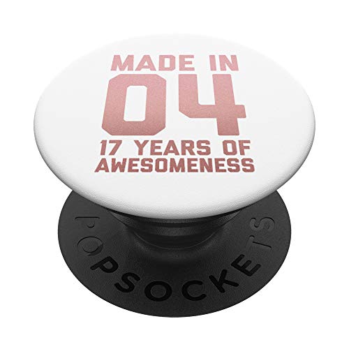 Consigue ahora Camisa cumpleaños 17 años Chica Edad 17 años Regalo 2004 PopSockets PopGrip: Agarre intercambiable para Ideas para regalar Teléfonos y Tabletas Rebajas 2025 | regaloscumple.com