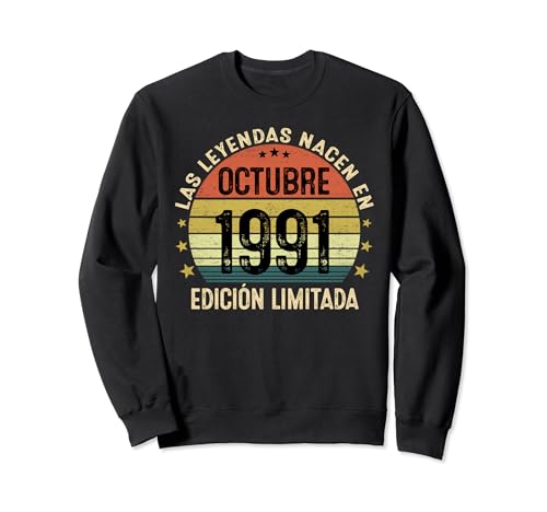 Comprar Las Leyendas Nacen En Octubre Promoción 1991 33 Años Cumpleaños Hombre Sudadera Ofertas 2024 | regaloscumple.com