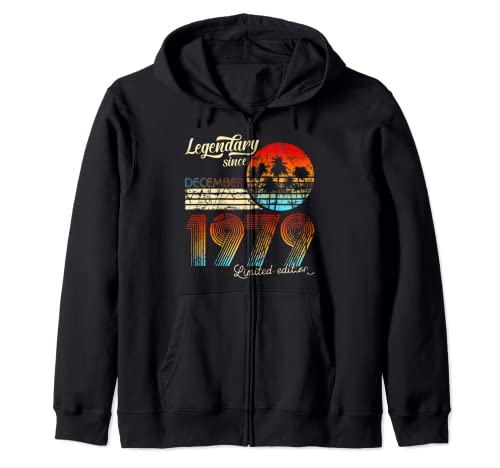 Comprar Cumpleaños Legendario Desde Diciembre De 1979 Regalo. Ideas para regalar Sudadera con Capucha Rebajas 2025 | regaloscumple.com