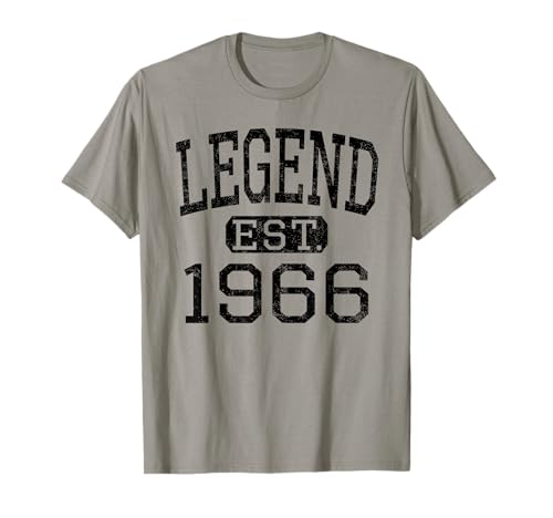 Consigue ahora Leyenda establecida 1966 estilo vintage Regalos nacido 1966 cumpleaños Camiseta Top Precio 2025 | regaloscumple.com