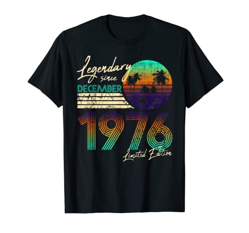 Comprar Legendario Catálogo cumpleaños desde diciembre 1976 Camiseta Rebajas 2024 | regaloscumple.com