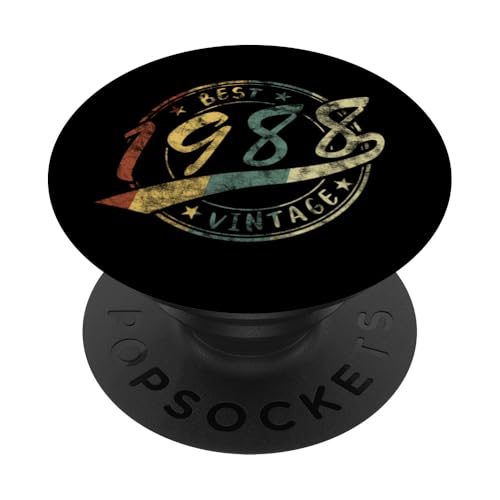 Comprar 35 Años Cumpleaños Best Vintage 1988 Retro Navidad Hombre Mujer PopSockets PopGrip Intercambiable Top Precio 2024 | regaloscumple.com
