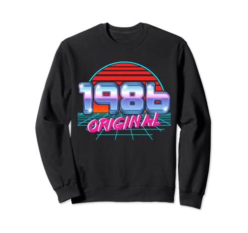 Consigue ahora Original Ideas para regalar 1986 Retro 37 cumpleaños estilo vaporwave 37 años Sudadera Top Precio 2025 | regaloscumple.com