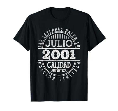 Consigue Cumpleaños ahora Las Leyendas nacen en Julio 2001 - 23 Años Cumpleaños Camiseta Rebajas 2024 | regaloscumple.com