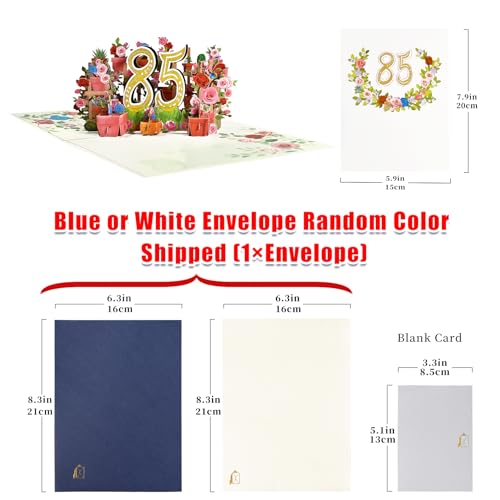 Mejores precios GREETING ART Tarjeta de cumpleaños pop up, 85 cumpleaños, tarjeta nacimiento felicitación aniversario