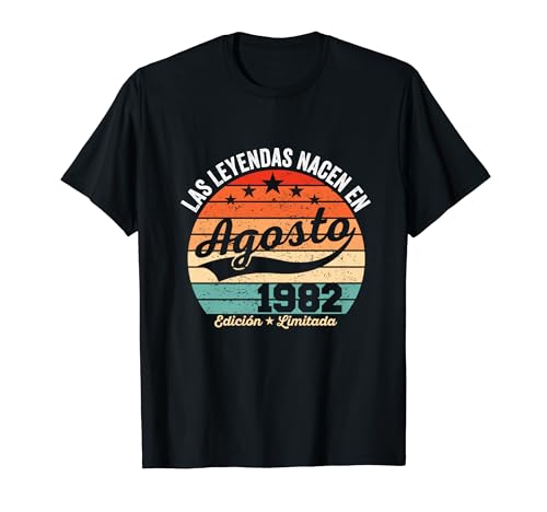 Consigue ahora 42 años Cumpleaños Las Leyendas nacen en Agosto 1982 Camiseta BlackFriday Rebajas 2025 | regaloscumple.com