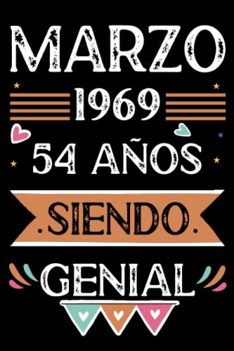 Comprar CUADERNO Catálogo Marzo 1969 54 Años Siendo Genial: Libro visitas cuaderno 110 páginas felicitaciones idea regalo regalo Para la esposa novia mujer La madre Rebajas 2024 | regaloscumple.com